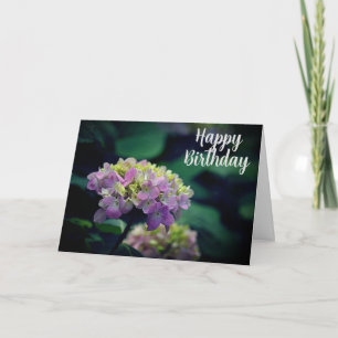 Blume "Pink and White Hydrangea Garden" Karte