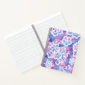 Blume Pink Blue Spiral Notebook Notizblock (Innenseite)