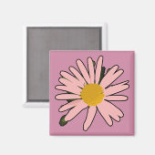 Blume Pink Blühte Magnet (Vorderseite/Rückseite)