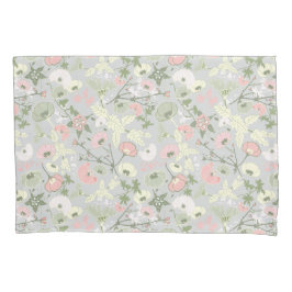 Blume Pink Green Floral Muster Wohngestaltung Kissenbezug