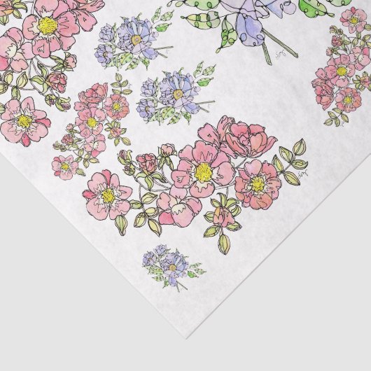 Blume Pink & Lavendel+ Dekoupage Tissue Paper Seidenpapier