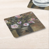 Blume "Pink Positions" Bouquet Feines Olivenöl Mal Rechteckiger Pappuntersetzer (angewinkelt)