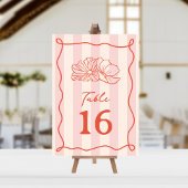 Blume Pink Stripe Wedding Einladung