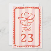 Blume Pink Stripe Wedding Einladung