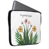 Blume Pink Yellow Watercolor Bouquet Laptopschutzhülle (Vorne Rechts)