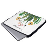 Blume Pink Yellow Watercolor Bouquet Laptopschutzhülle (Vorne Knopf)