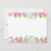 Blume Pinselstriche Hochzeit Probe Dinner Einladung (Rückseite)