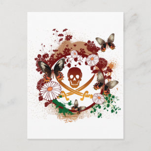 Blume Pirate Postkarte