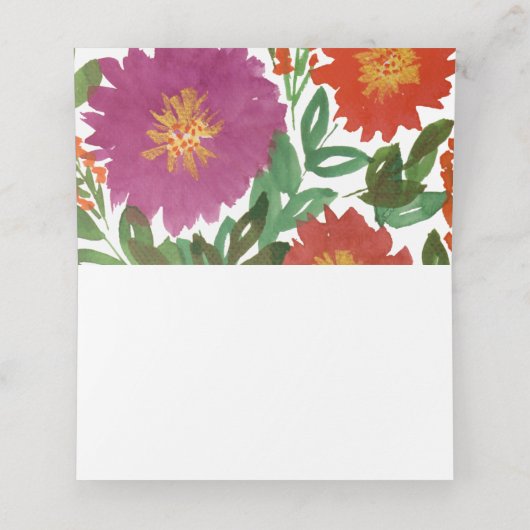 Blume Platzkarte (Innenseite Aufgefaltet)