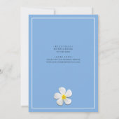 Blume Plumeria mit Tropical Beach, Bridal Einladung (Rückseite)