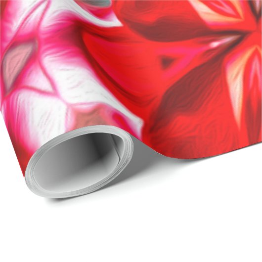 Blume Plumeria Pattern Geschenkpapier (Rolleneckpunkt)