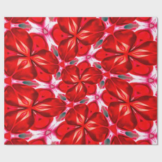 Blume Plumeria Pattern Geschenkpapier (Flach)
