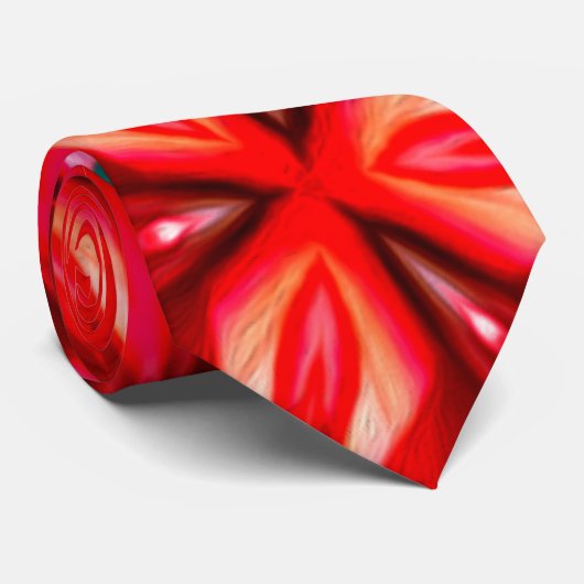 Blume Plumeria Pattern Krawatte (Gerollt)