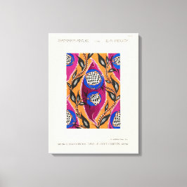 Blume Pochoir Muster im Jugendstil Leinwanddruck