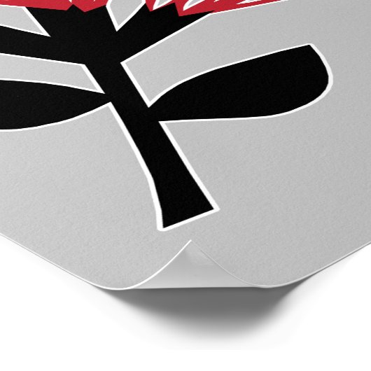 Blume Pohutukawa, Neuseeland Poster (Ecke)