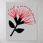 Blume Pohutukawa, Neuseeland Poster (Vorne)
