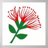 Blume Pohutukawa, Neuseeland Poster (Vorne)