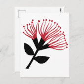 Blume Pohutukawa, Neuseeland Postkarte (Vorne/Hinten)
