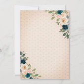 Blume Polka Dots 18. Geburtstag Einladung (Rückseite)