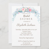 Blume Polka Dots Brautparty Einladung (Vorderseite)