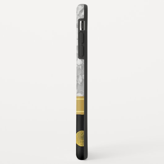 Blume Polka Dots Muster mit Monogramm Case-Mate iPhone Hülle (Hinten/Links)