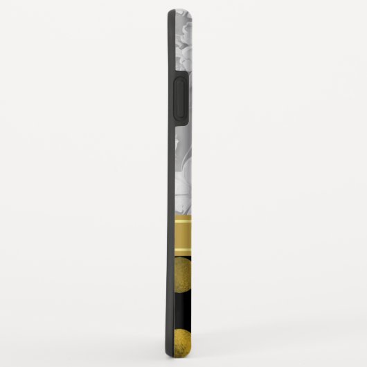 Blume Polka Dots Muster mit Monogramm Case-Mate iPhone Hülle (Hinten/Rechts)