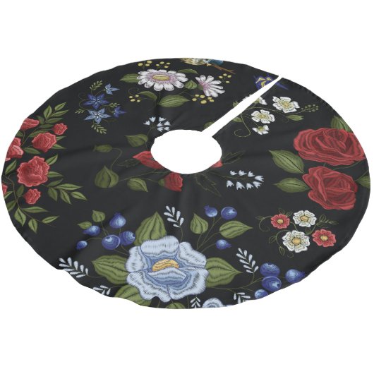 Blume Polyester Weihnachtsbaumdecke (Schrägansicht)