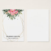 Blume Polygonale Frames sammeln Grafikkarten (Vorne & Hinten)