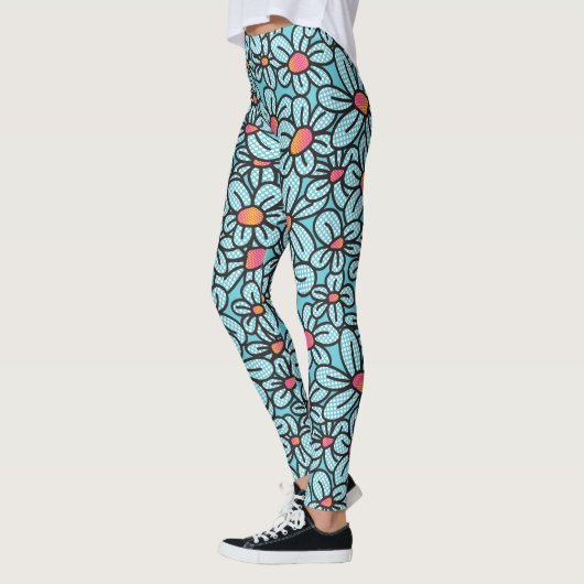 Blume Pop (Aqua) Leggings (Links)