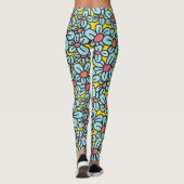 Blume Pop (gelb) Leggings (Rückseite)