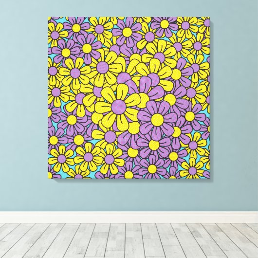 Blume Pop Leinwanddruck (Insitu (Holzboden))