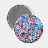 Blume Pop Magnet (Vorderseite/Rückseite)