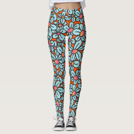 Blume Pop (Orange) Leggings
