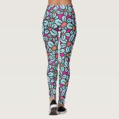 Blume Pop (rosa) Leggings (Rückseite)