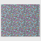 Blume Pop Rosa Wrapping Paper Geschenkpapier (Flach)
