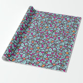 Blume Pop Rosa Wrapping Paper Geschenkpapier (Ungerollt)