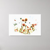 *~* Blume Poppy Field Floral AR9 Canvas Print Leinwanddruck (Vorderseite)