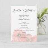 Blume Poppy Hochzeitsprogramm L2 Einladung (Stehend Vorderseite)