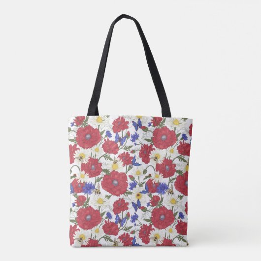 Blume Poppy Tasche (Rückseite)