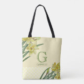 Blume Portrait Monogramm Tasche (Rückseite)