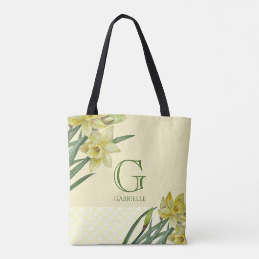 Blume Portrait Monogramm Tasche (Rückseite)
