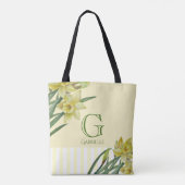 Blume Portrait Monogramm Tasche (Rückseite)