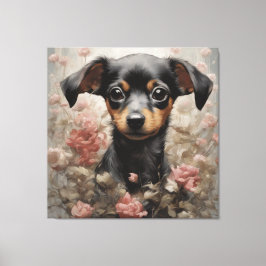 Blume Portraits von Hunden 11 Leinwanddruck