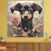 Blume Portraits von Hunden 11 Leinwanddruck (Insitu (Wohnzimmer))