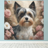 Blume Portraits von Hunden 13 Leinwanddruck (Insitu (Holzboden))