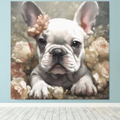 Blume Portraits von Hunden 14 Leinwanddruck (Insitu (Holzboden))