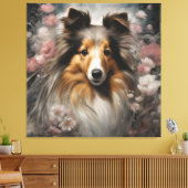 Blume Portraits von Hunden 15 Leinwanddruck (Insitu (Wohnzimmer))