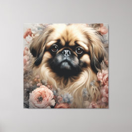 Blume Portraits von Hunden 18 Leinwanddruck