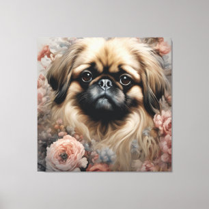 Blume Portraits von Hunden 18 Leinwanddruck