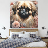 Blume Portraits von Hunden 18 Leinwanddruck (Insitu (Schlafzimmer))